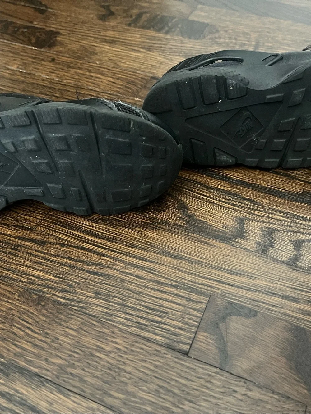 Nike Huarache Run Triple Black Toddler Shoes Size 9C | 704950-016